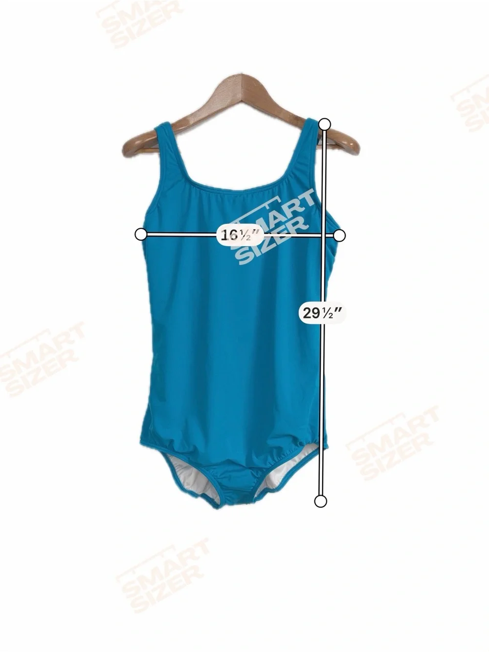 Lands’ End Tugless Mastectomy One Piece Swimsuit Blue Chlorine Resistant 16 NWT